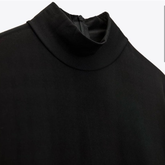 NWT ZARA Mesh Long Sleeve Bodycon Jumpsuit Size M - Picture 3 of 6